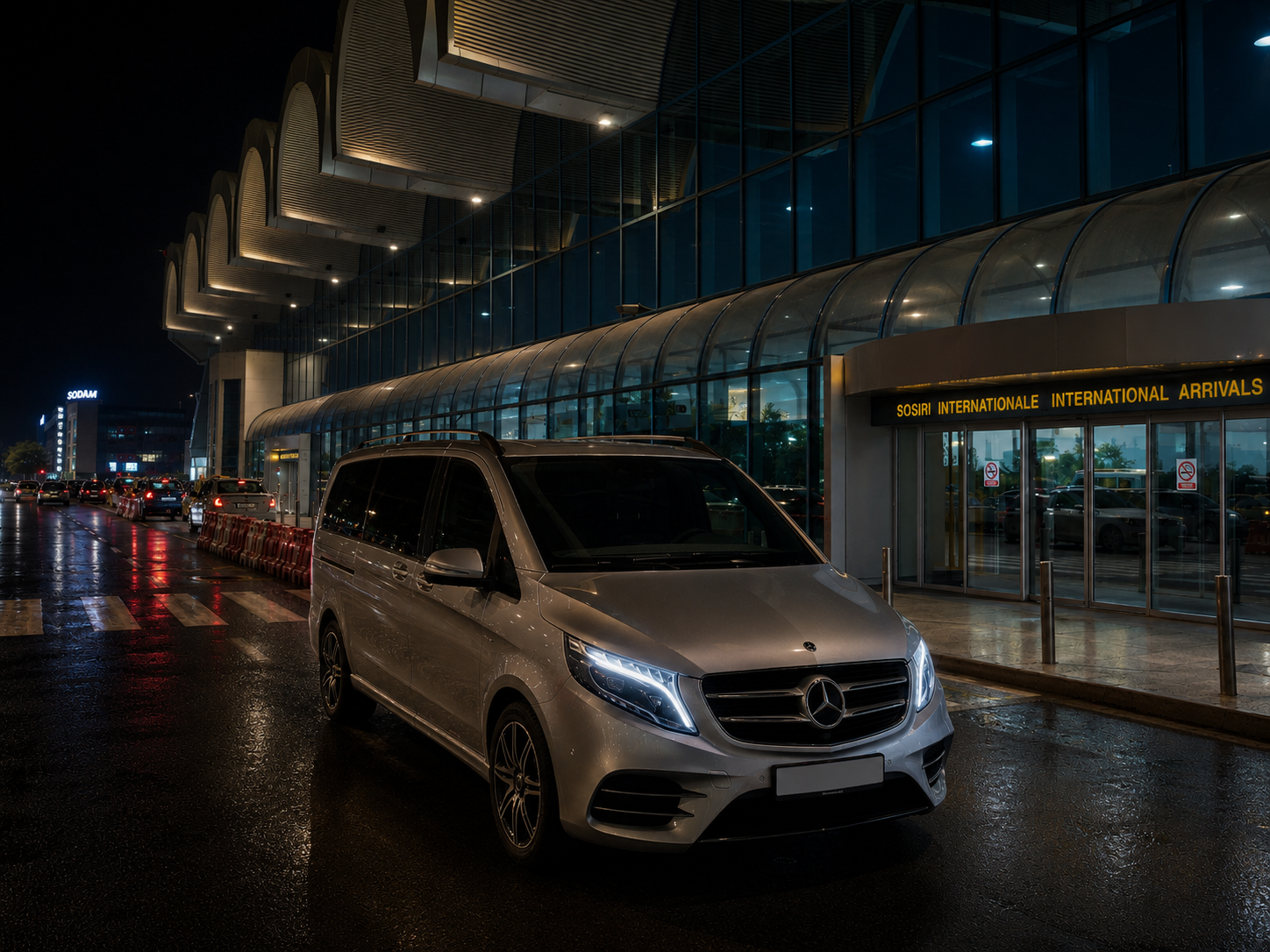 Mercedes V-Class cu șofer pentru transfer Aeroport Otopeni